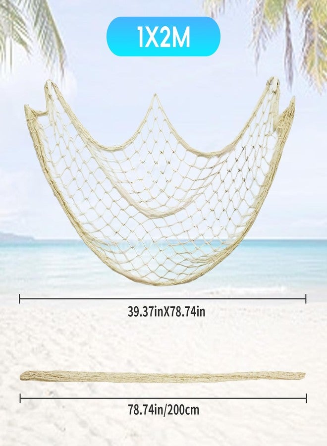Gallipower 1 Pack Fish Net Decorations,Decorative Fishing Net for Picture,Fish Net Ship Decorations for Explorer Party Ocean Beach Wall Hanging Decoration Nautical Sea Party Decorations(About 80 X 40 Inch) - Image 2